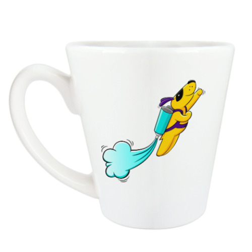 Чашка Латте с принтом Superdog