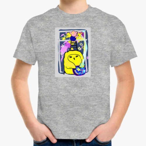 Детская футболка с принтом Совенок и поросенок собирают звёзды