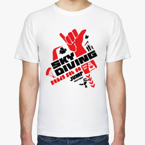 Футболка с принтом для парашютистов