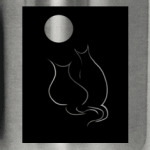Ночь-луна-кот-кошка=)