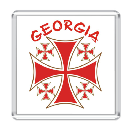 Магнит с принтом Грузия