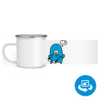 Кружка металлическая белая (круговая запечатка)