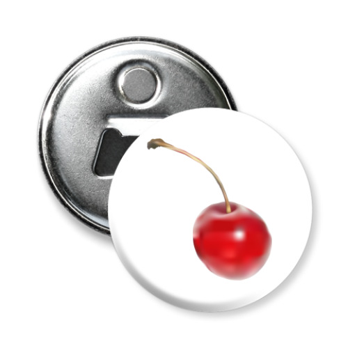 Магнит-открывашка с принтом Вишня