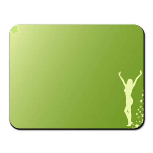 Коврик для мыши с принтом Силуэт девушки