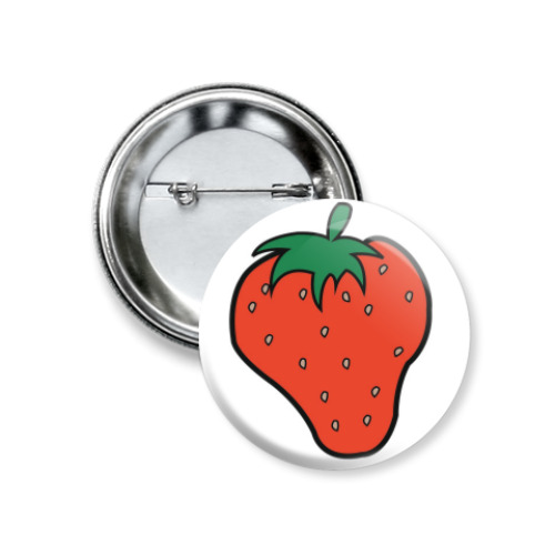 Значок 37мм с принтом Superfruit strawberry