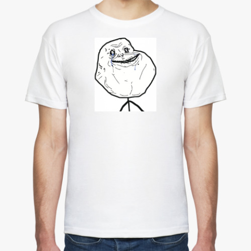 Футболка с принтом forever alone