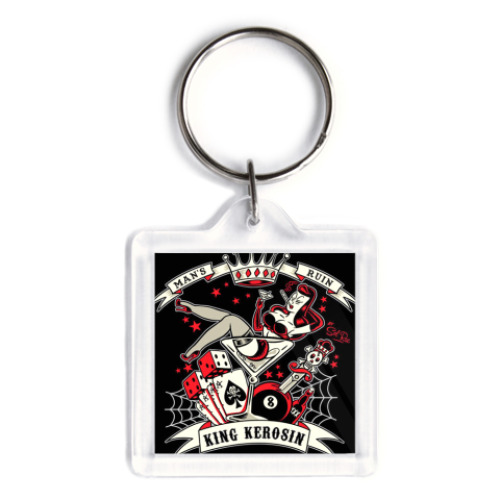 Брелок с принтом   KEROSIN