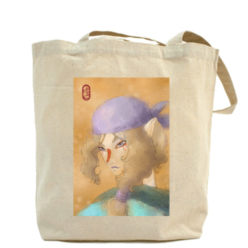 Сумка шоппер с принтом 'Мононоке'