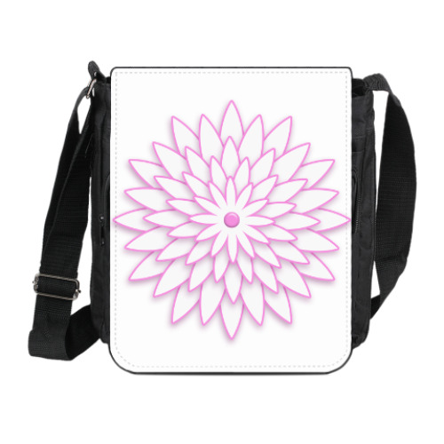 Сумка на плечо (мини-планшет) с принтом Геометрическая роза