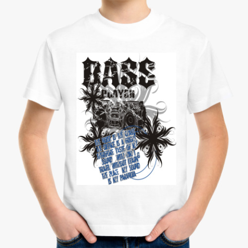 Детская футболка с принтом BASS