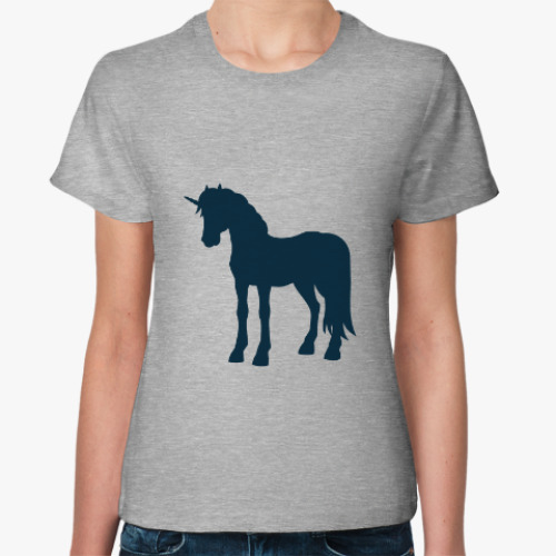 Женская футболка с принтом Единорог