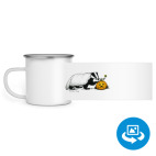 Кружка металлическая белая (круговая запечатка)