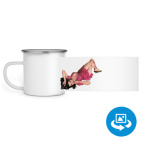 Кружка металлическая белая (круговая запечатка)