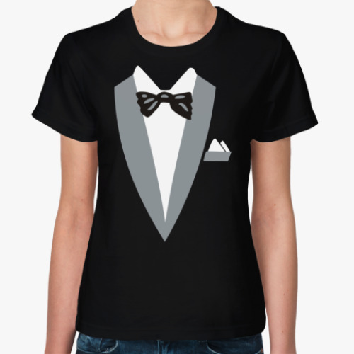 Женская футболка с принтом Смокинг