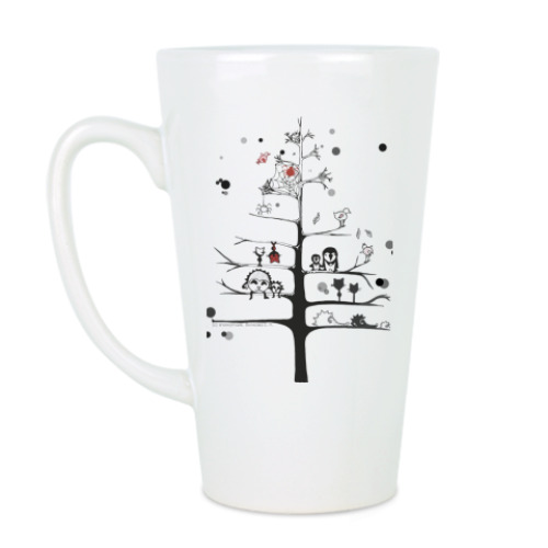 Чашка Латте с принтом Small Strange animals