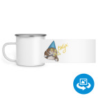 Кружка металлическая белая (круговая запечатка)