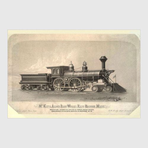 Постер с принтом Паровоз