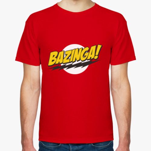Футболка с принтом Bazinga. Шелдон. Big bang theo