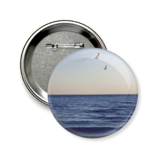 Значок 58мм с принтом Seaside