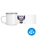 Кружка металлическая белая (круговая запечатка)