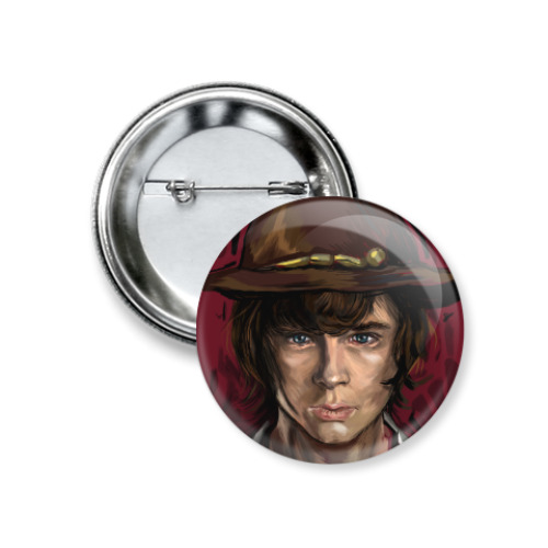 Значок 37мм с принтом Caaaarl. The Walking Dead