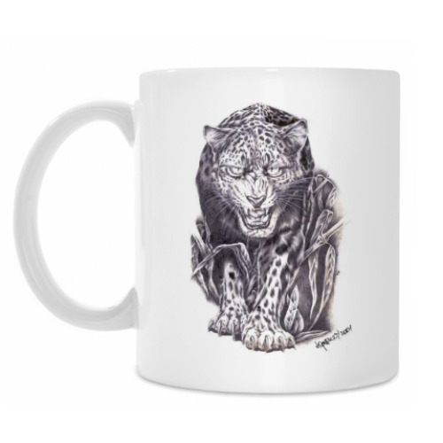 Кружка с принтом Леопард