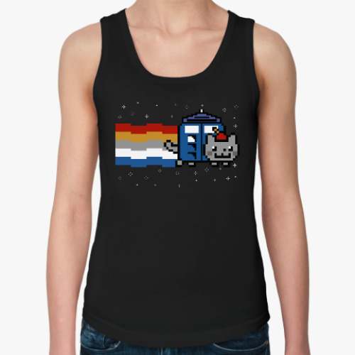 Женская майка с принтом Доктор Нян (Nyan Cat)