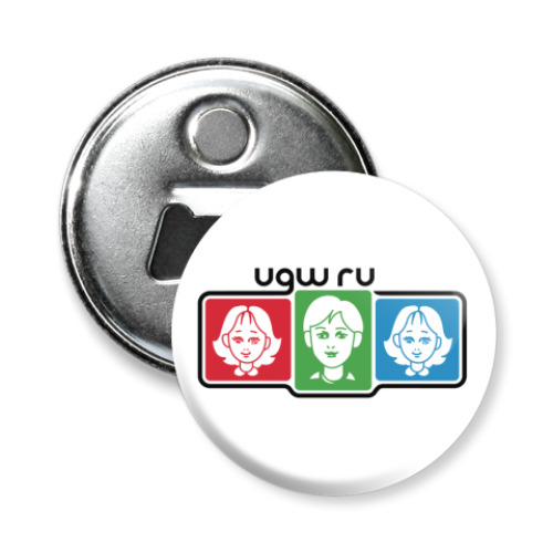 Магнит-открывашка с принтом UGW