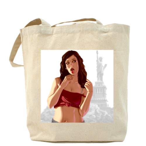 Сумка шоппер с принтом Чупик