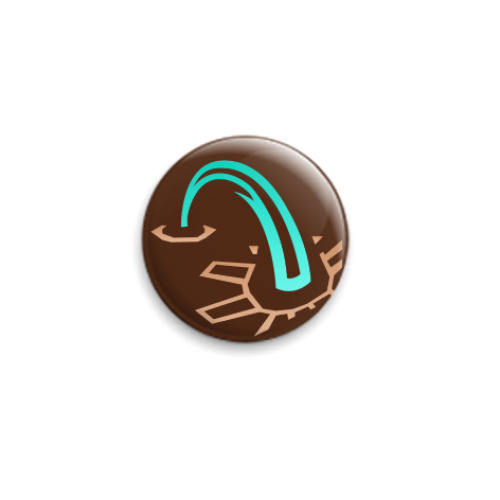 Значок 25мм с принтом Connector Bronze 50