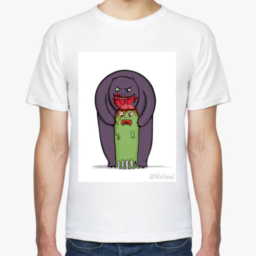 Футболка с принтом Монстр