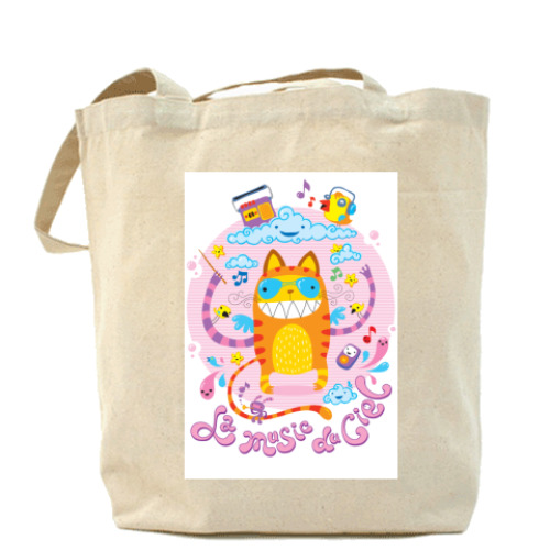 Сумка шоппер с принтом Музыка неба