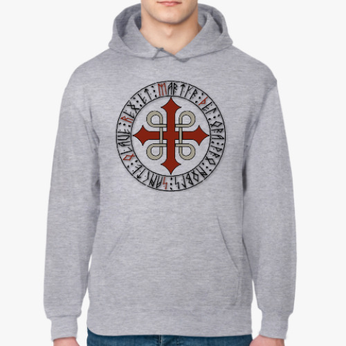 Толстовка худи с принтом Святой Олаф (руны)