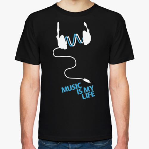 Футболка с принтом  'Music life'