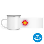 Кружка металлическая белая (круговая запечатка)