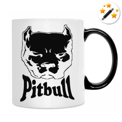 Кружка-хамелеон с принтом PITBULL