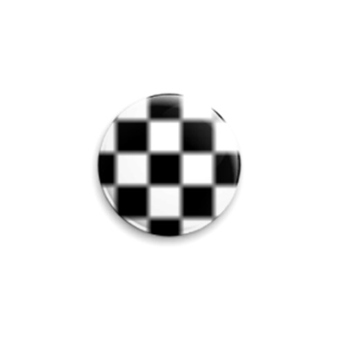 Значок 25мм с принтом Клетка