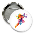 Значок 75 мм Бегущий человек