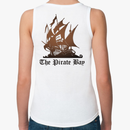 Женская майка с принтом Pirate Bay