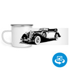 Кружка металлическая белая (круговая запечатка)