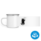 Кружка металлическая белая (круговая запечатка)