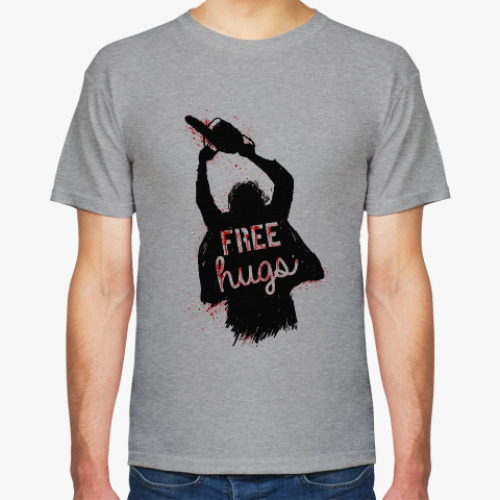 Футболка с принтом Кожаное лицо обнимашки