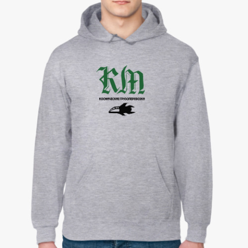 Толстовка худи с принтом Космический мозгоед