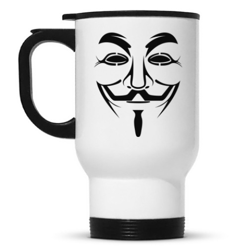 Кружка-термос с принтом Guy Fawkes