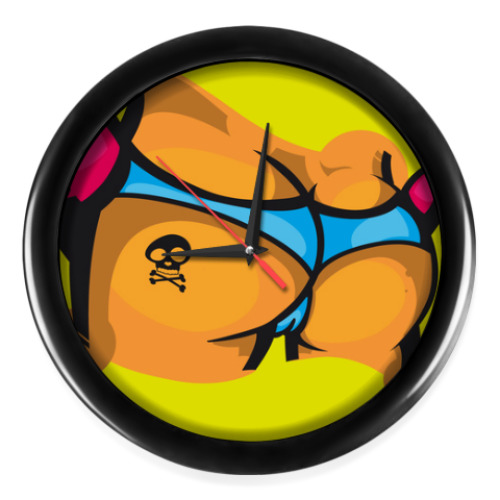 Настенные часы с принтом Sex bomb