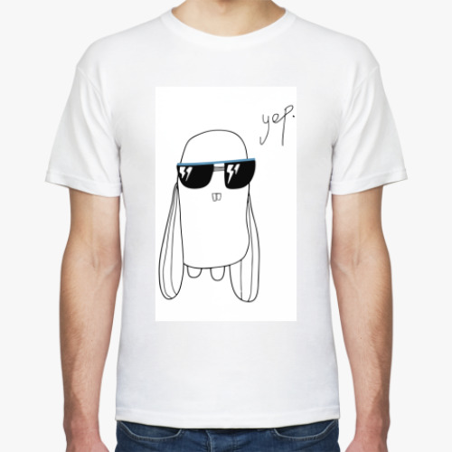 Футболка с принтом кролик