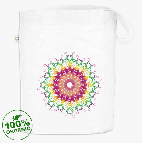 Сумка шоппер с принтом Этническая Цветочная Мандала