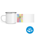 Кружка металлическая белая (круговая запечатка)