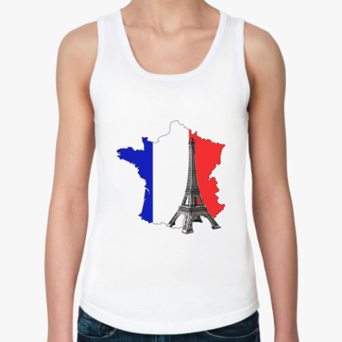 Женская майка с принтом Франция