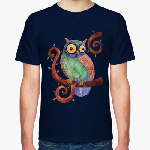 Футболка с принтом Безумная сова